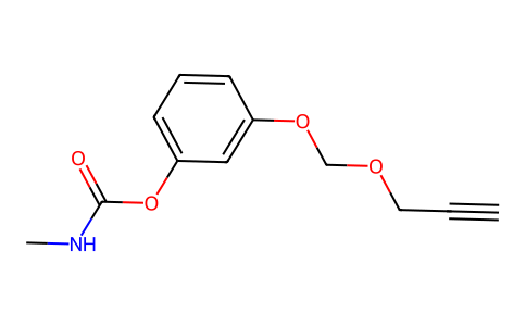 Carbamic acid, methyl-, m-((2-propynyloxy)methoxy)phenyl ester 18278-43-8